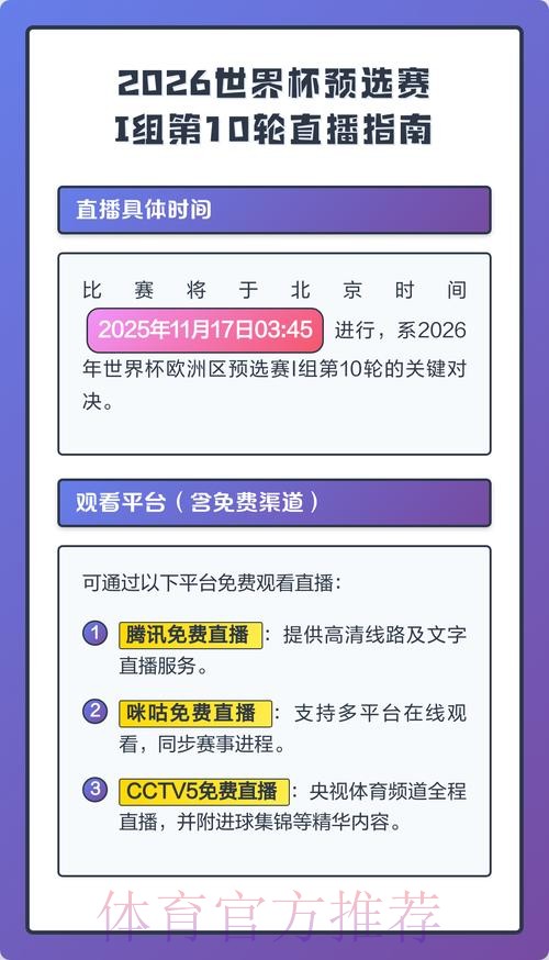2026世界杯直播官方发布观看指南官网入口